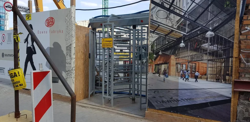 bramka obrotowa wysoka BA3-2-3 - instalacja